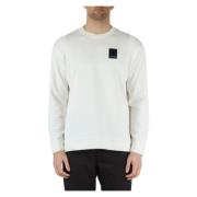 ASV Katoenen Crewneck Sweater Armani Exchange , White , Heren