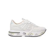 Witte Nylon en Suède Sneakers Premiata , White , Heren