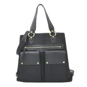 Pre-owned Canvas handbags Bvlgari Vintage , Black , Dames