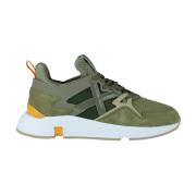 Groene Casual Textiel Sneakers oor Heren Munich , Green , Heren