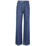 Hoge taille zachte katoenen jeans Max Mara Weekend , Blue , Dames