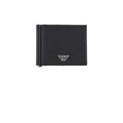 Zwarte portemonnee met voering van bonded leer Emporio Armani , Black ...