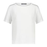 T-Shirt van gemengd materiaal Luisa Cerano , White , Dames