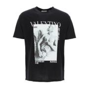 Archiefprint T-shirt Valentino , Black , Heren