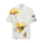 Shirt met verborgen bloemenprint Alexander McQueen , White , Heren