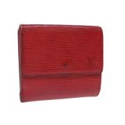 Pre-owned Leather wallets Louis Vuitton Vintage , Red , Dames