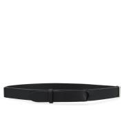 Zwart Saffiano Leren Nobuckle Riem Orciani , Black , Heren