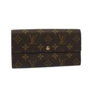 Pre-owned Coated canvas wallets Louis Vuitton Vintage , Brown , Dames