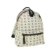 Pre-owned Plastic backpacks MCM Pre-owned , White , Dames