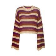 Chunky Gestreepte Crop Sweater La DoubleJ , Multicolor , Dames