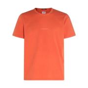 Oranje Katoenen T-shirt - Levendige Upgrade C.p. Company , Orange , He...