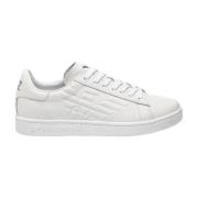 Witte casual leren sneakers oor heren Emporio Armani EA7 , White , Her...