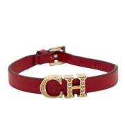 Pre-owned Leather bracelets Carolina Herrera Pre-owned , Red , Dames