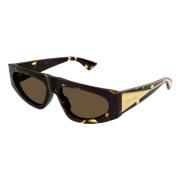 Havana/Brown Sunglasses Bottega Veneta , Brown , Dames