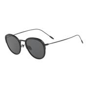 Matte Black/Grey Sunglasses Frames Giorgio Armani , Black , Heren