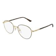 Gold Black Eyewear Frames Gucci , Multicolor , Unisex