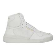 Witte geperforeerde sneakers met versleten effect Saint Laurent , Whit...