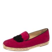Pre-owned Suede flats Christian Louboutin Pre-owned , Pink , Dames