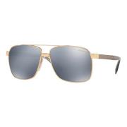 Gold/Grey Sunglasses Versace , Yellow , Heren