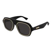 Black/Grey Sunglasses Bottega Veneta , Black , Heren