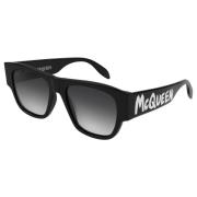 Black/Grey Shaded Sunglasses Alexander McQueen , Multicolor , Heren