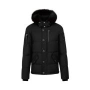 Zwarte Dons Winterjas 3Q Stijl Moose Knuckles , Black , Heren