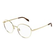 Gouden Brillenmontuur Alexander McQueen , Yellow , Unisex