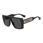 Black/Dark Grey Sunglasses Moschino , Black , Dames