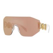 Gold/Brown Rose Gold Sunglasses Versace , Pink , Unisex