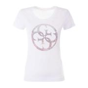 Witte dames T-shirt Guess , White , Dames