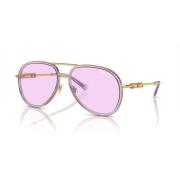 Transparante Lila Zonnebril Versace , Pink , Unisex