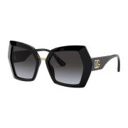 DG Monogram Sunglasses Dolce & Gabbana , Black , Dames