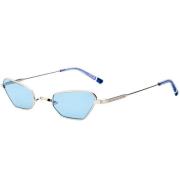 Silver/Light Blue Carytown Sunglasses Etnia Barcelona , Gray , Unisex