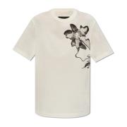 T-shirt met bloemenmotief Y-3 , Beige , Dames