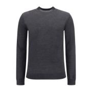 Logo Crewneck Sweater Woolrich , Blue , Heren