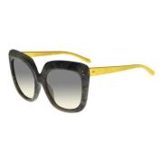 Grey Marble Sunglasses Gold Wood Linda Farrow , Multicolor , Dames