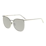 White Gold Mirror Sunglasses Linda Farrow , White , Dames