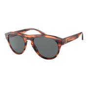 Striped Brown/Dark Grey Sunglasses AR 8147 Giorgio Armani , Brown , He...