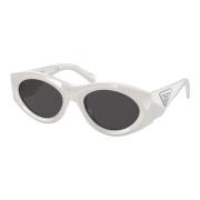 White/Dark Grey Sunglasses Prada , White , Dames