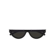 Oval Frame Sunglasses, Black Acetate, 100% UV Protection Saint Laurent...
