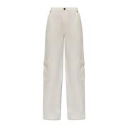 Jeans met logo The Mannei , White , Dames