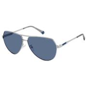 Ruthenium/Blue Sunglasses Polaroid , Gray , Heren