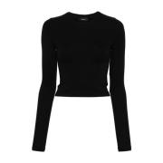 Long Sleeve Tops Wardrobe.nyc , Black , Dames