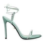 Kristalversierde Aqua Sandalen Alevi Milano , Green , Dames