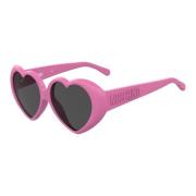 Fuchsia/Grey Sunglasses Moschino , Pink , Dames