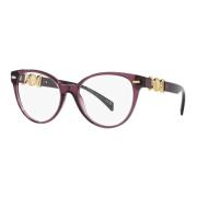 Transparent Violet Eyewear Frames Versace , Purple , Unisex