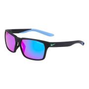 Maverick Matte Black/Blue Sunglasses Nike , Black , Heren