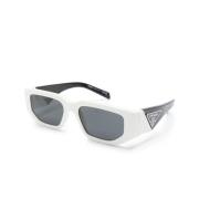 White Sunglasses with Original Case Prada , White , Heren