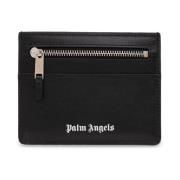 Kaarthouder met logo Palm Angels , Black , Heren