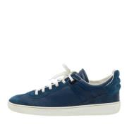 Pre-owned Leather sneakers Louis Vuitton Vintage , Blue , Dames